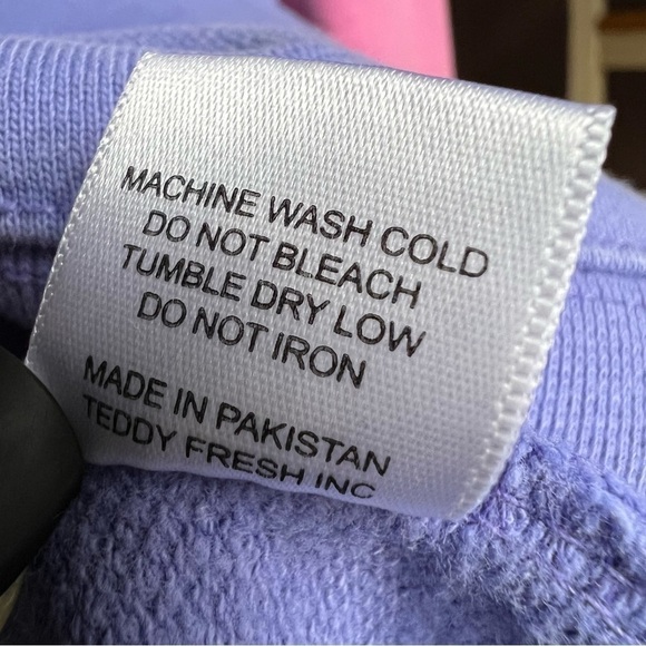 Teddy Fresh LA Streetwear Men’s Pastel Colorblock Hoodie Embroidered Logo Medium - Picture 8 of 10